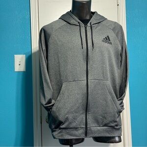 ADIDAS Training Gray AEROREADY Full zip hoodie 2XL euc